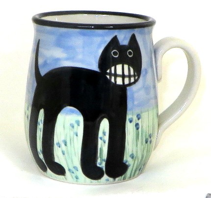 Cat Grinning -Deluxe Mug - Click Image to Close